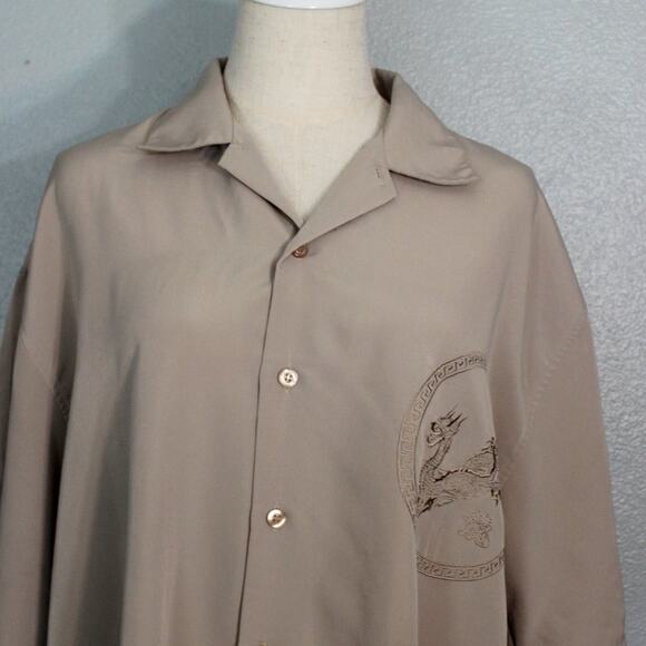 Vintage Embroidered Dragon Shirt Men's Size Large - Picture 2 of 9